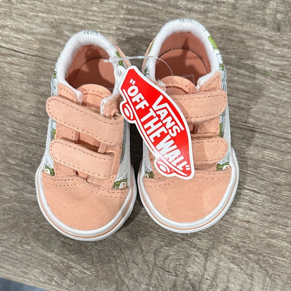 Vans Peach Old Skool V Unicorn Sneakers size 2 baby toddler - Picture 2 of 6